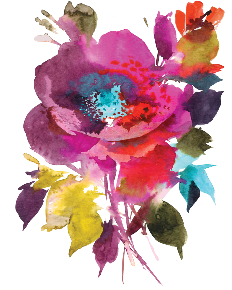 Vibrant_ Watercolor_ Flower_ Tattoo_ Design PNG