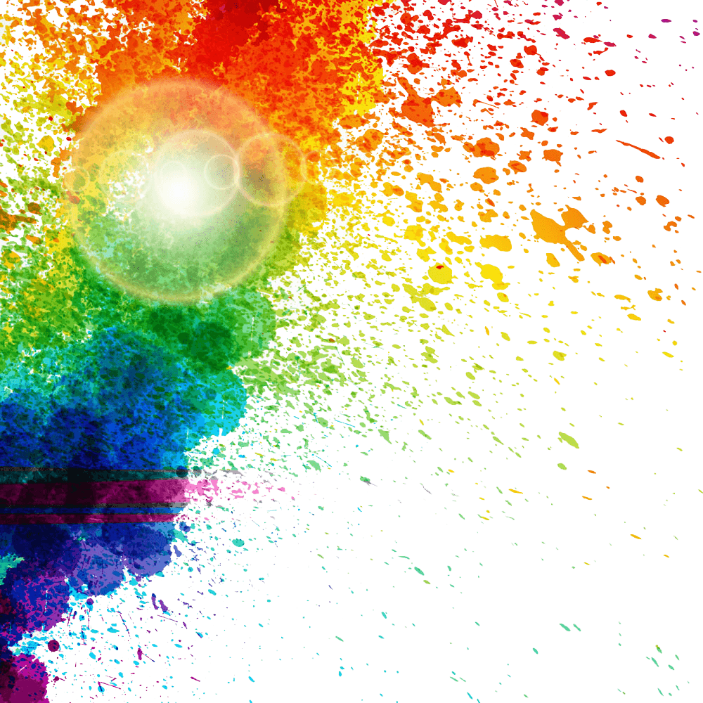 Vibrant_ Watercolor_ Splash_with_ Lens_ Flare PNG
