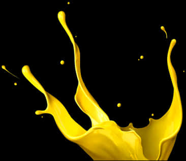 Vibrant_ Yellow_ Paint_ Splash PNG