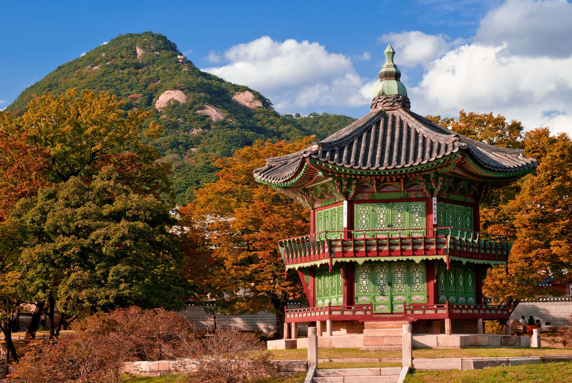 Vibranteskyline Di Seoul Al Tramonto