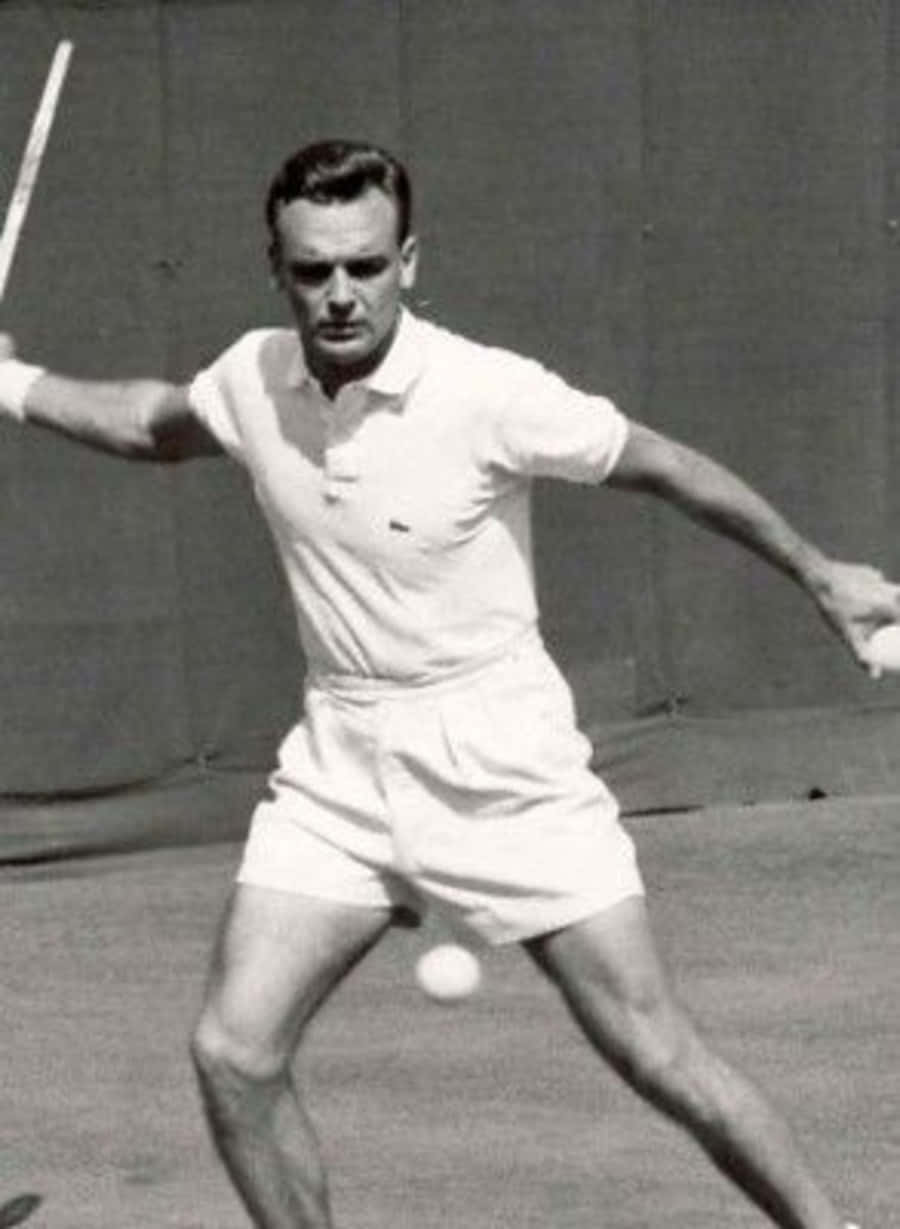 Vic Seixas Tennisspiller Skaber et smukt og levende motiv Wallpaper