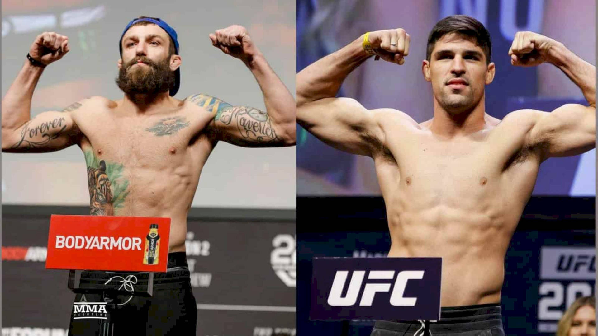Vicente Luque And Michael Chiesa Flexing Wallpaper