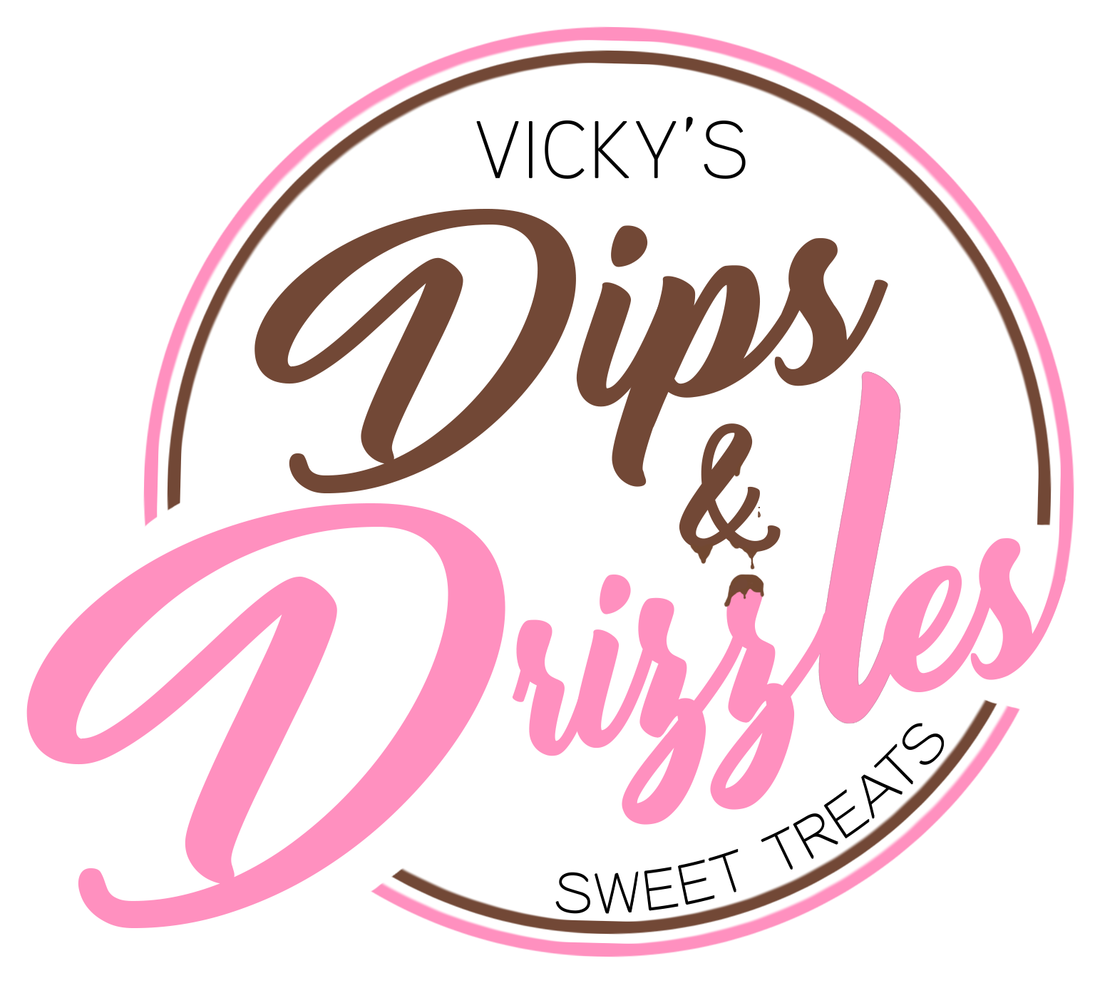 Vickys Dips Drizzles Logo PNG