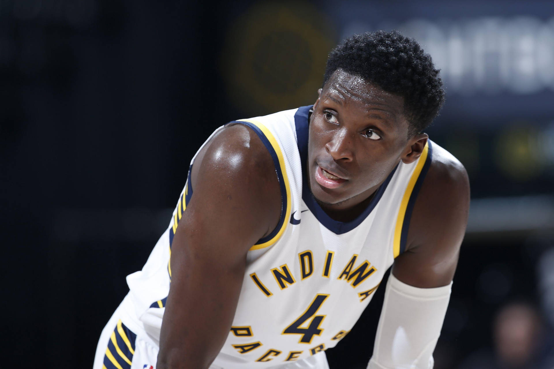 Victor Oladipo With Tired And Wet Body Wallpaper