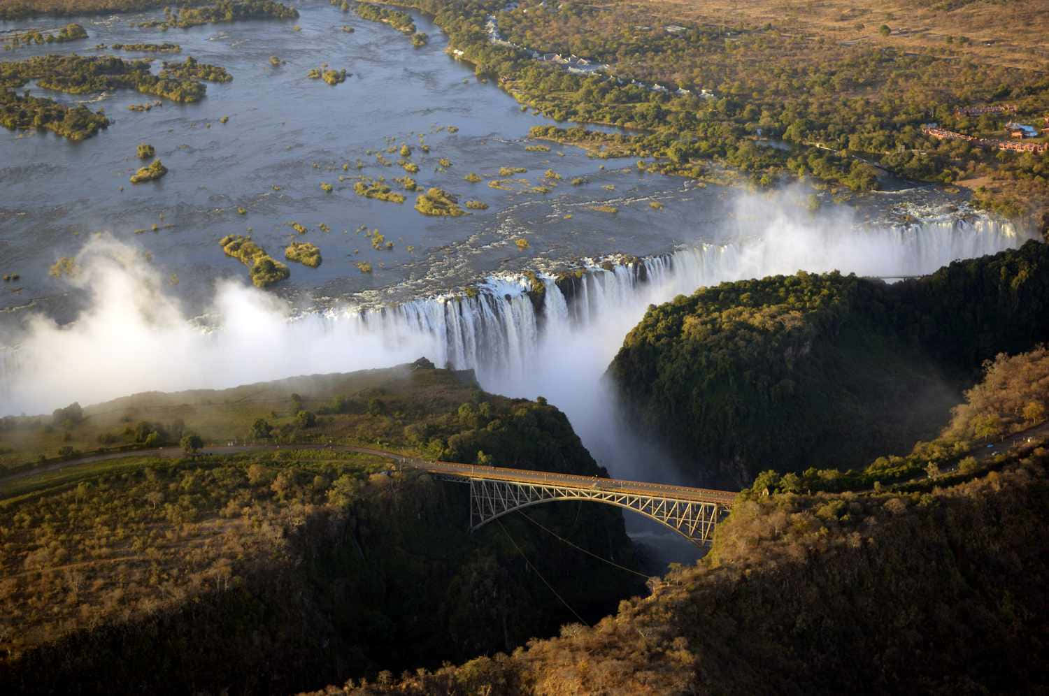 Victoria Falls And Zambezi Bridge Wallpaper