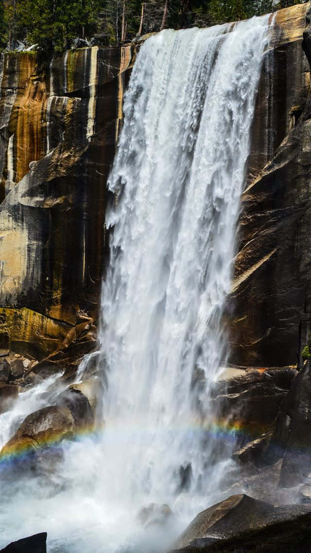 Victoria Falls Cascading White Water Wallpaper