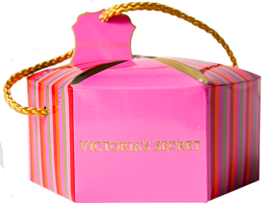 Victoria Secret Pink Striped Gift Bag PNG
