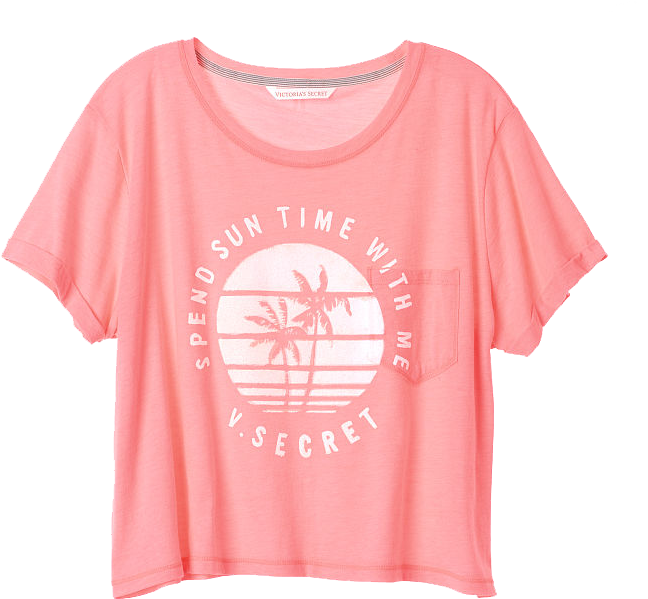 Victoria Secret Pink Sun Time Tee PNG