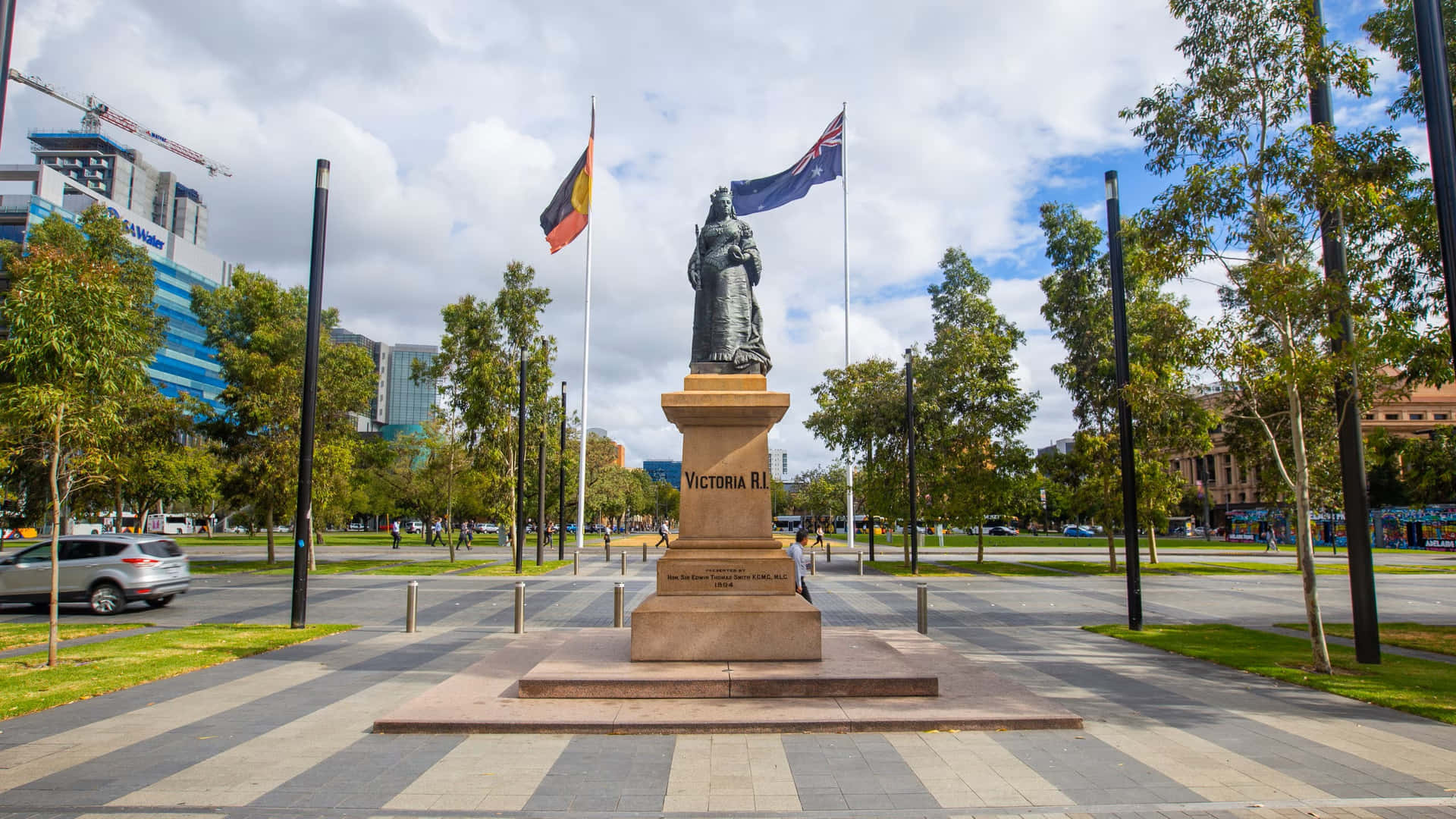 Victoria Square Statue Adelaide Wallpaper