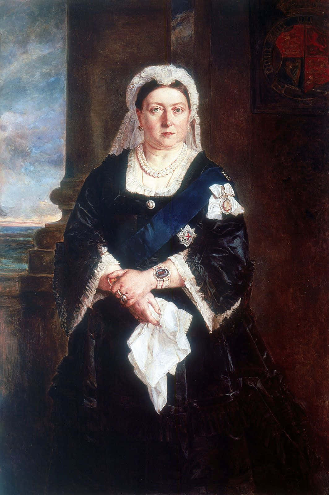 A Painting Of A Woman In Black Dress