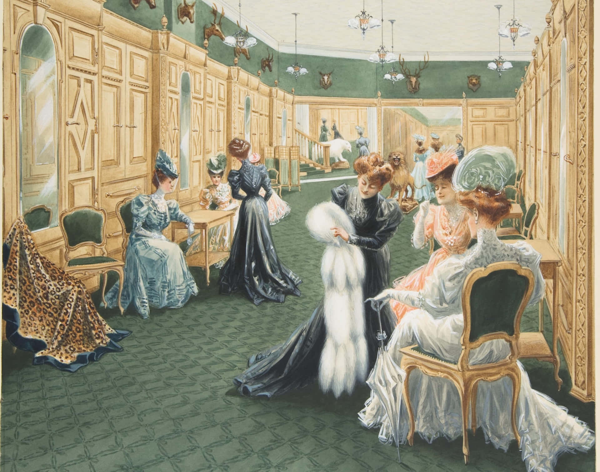 Etkig På Det Klassiske Stil Af Det Victorianske Liv.