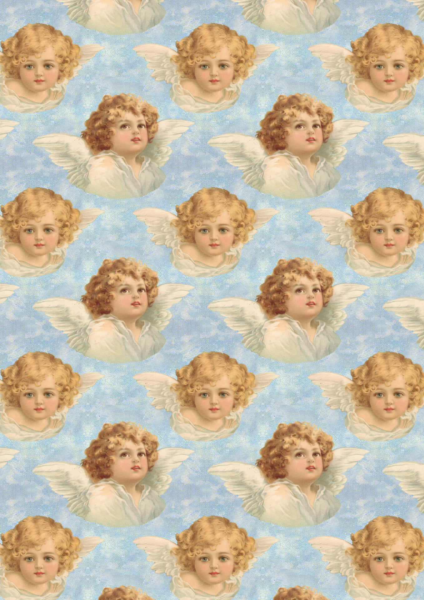 Victorian Angel Pattern Wallpaper