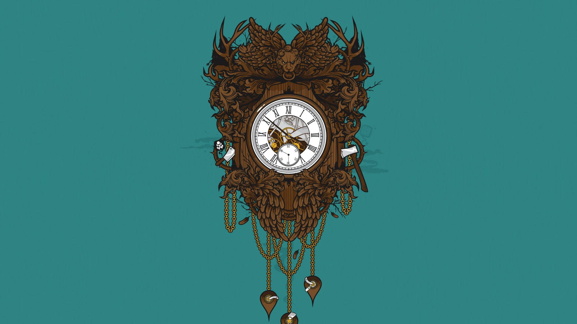 Relojde Pared Decorativo Victoriano Fondo de pantalla