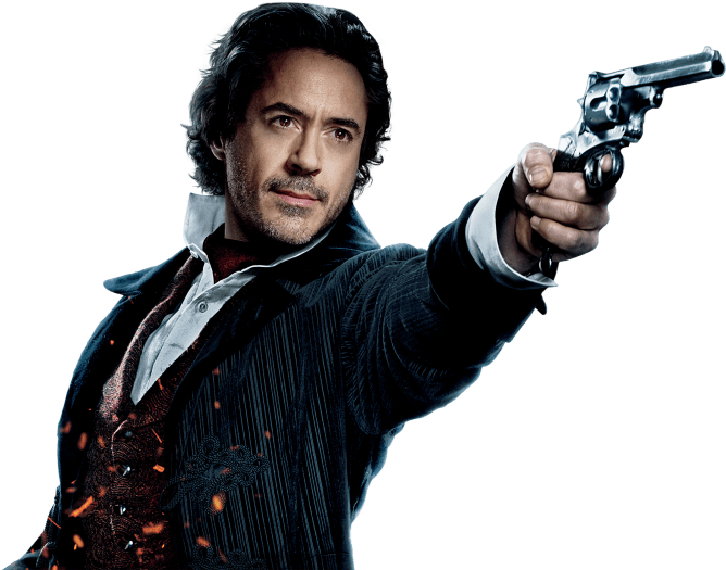 Victorian Detective With Gun PNG