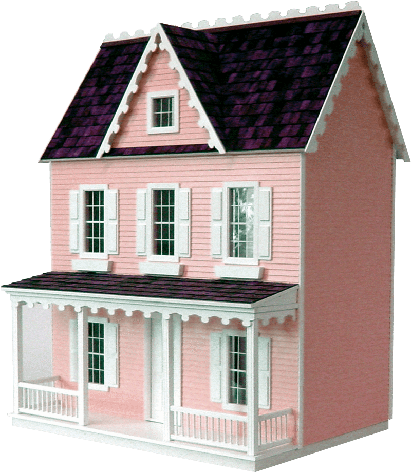 Victorian Dollhouse Pink Exterior PNG