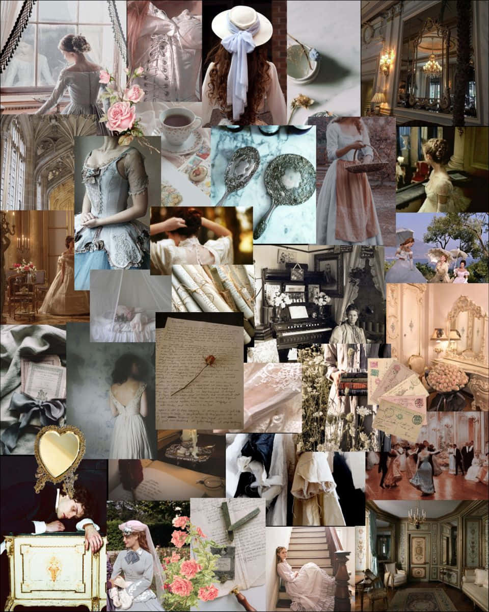 Victorian Elegance Collage Wallpaper