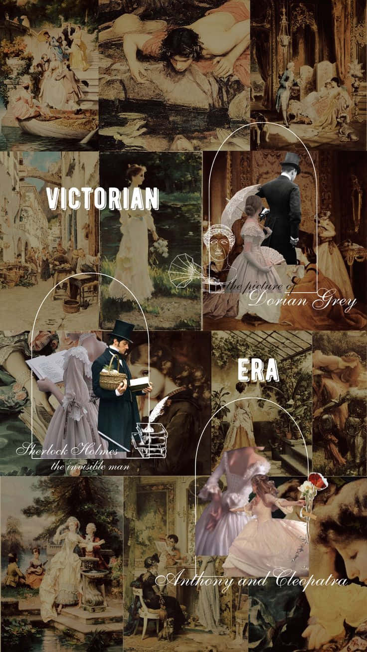 Victorian Era Collage Wallpaper