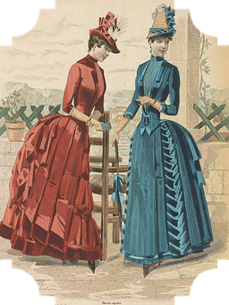 Victorian Fashion Illustration PNG