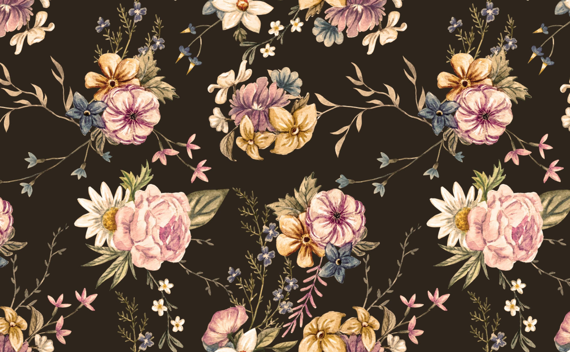 Victoriansk Blomstermønster Wallpaper