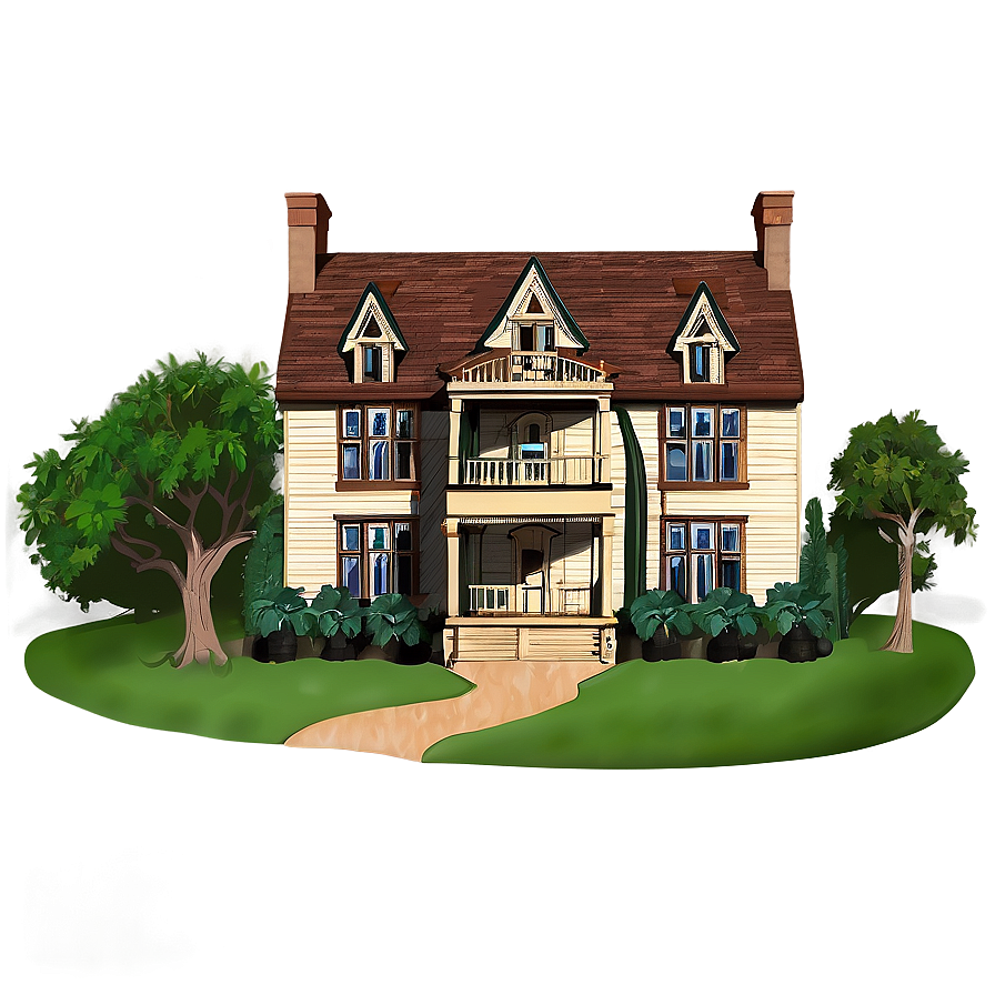 Victorian House Drawing Png Nvq49 PNG