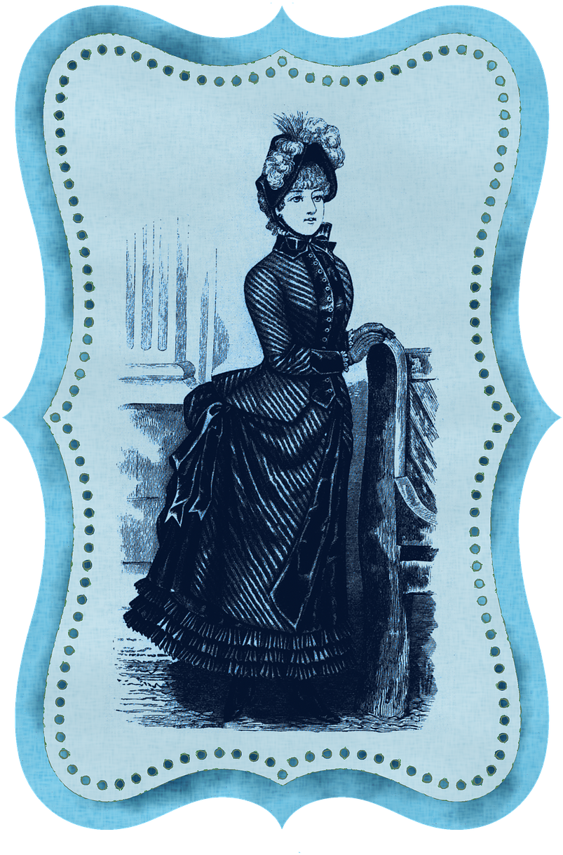 Victorian Lady Elegant Portrait PNG