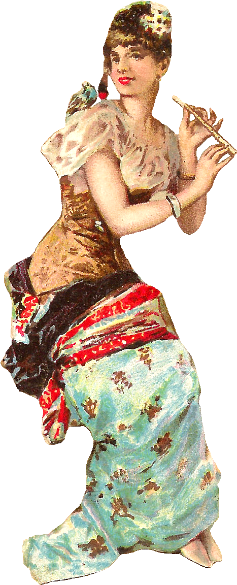 Victorian Ladyin Exotic Costume PNG