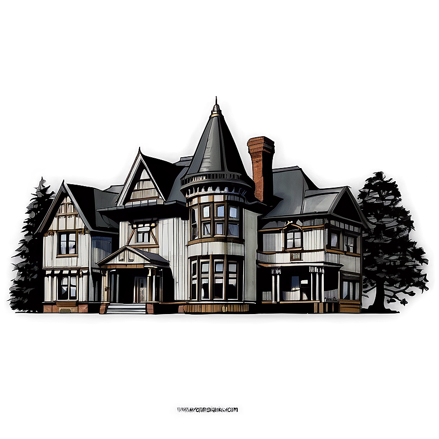 Victorian Mansion Drawing Png 39 PNG