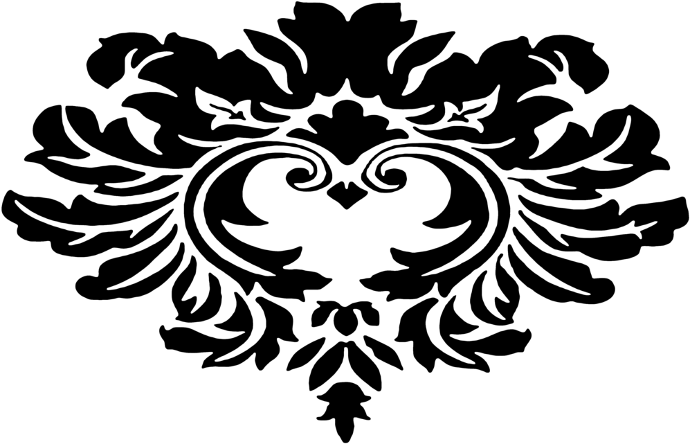 Victorian Style Floral Design PNG