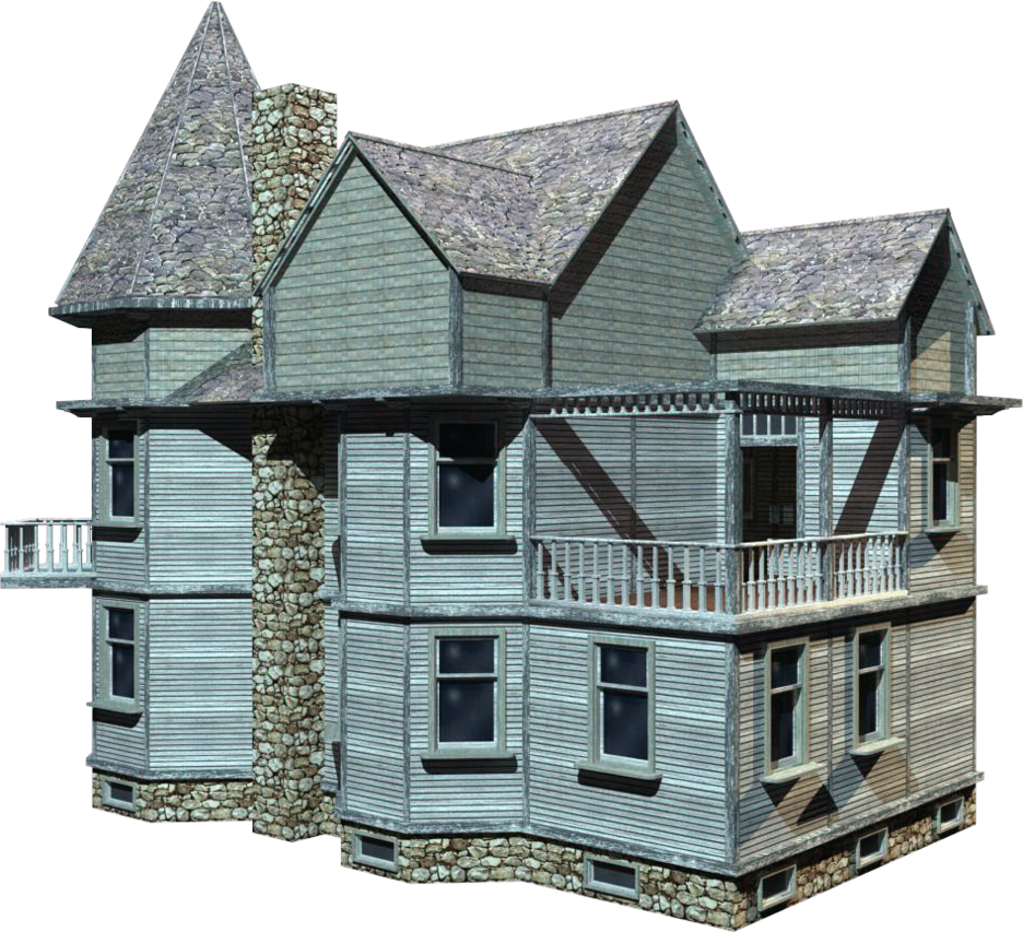 Victorian Style House3 D Model PNG