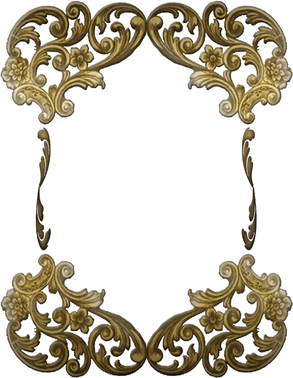 Victorian Style Ornamental Frame PNG