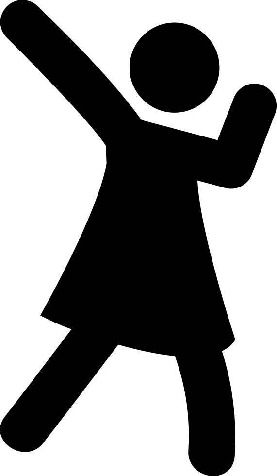 Victory Pose Silhouette PNG