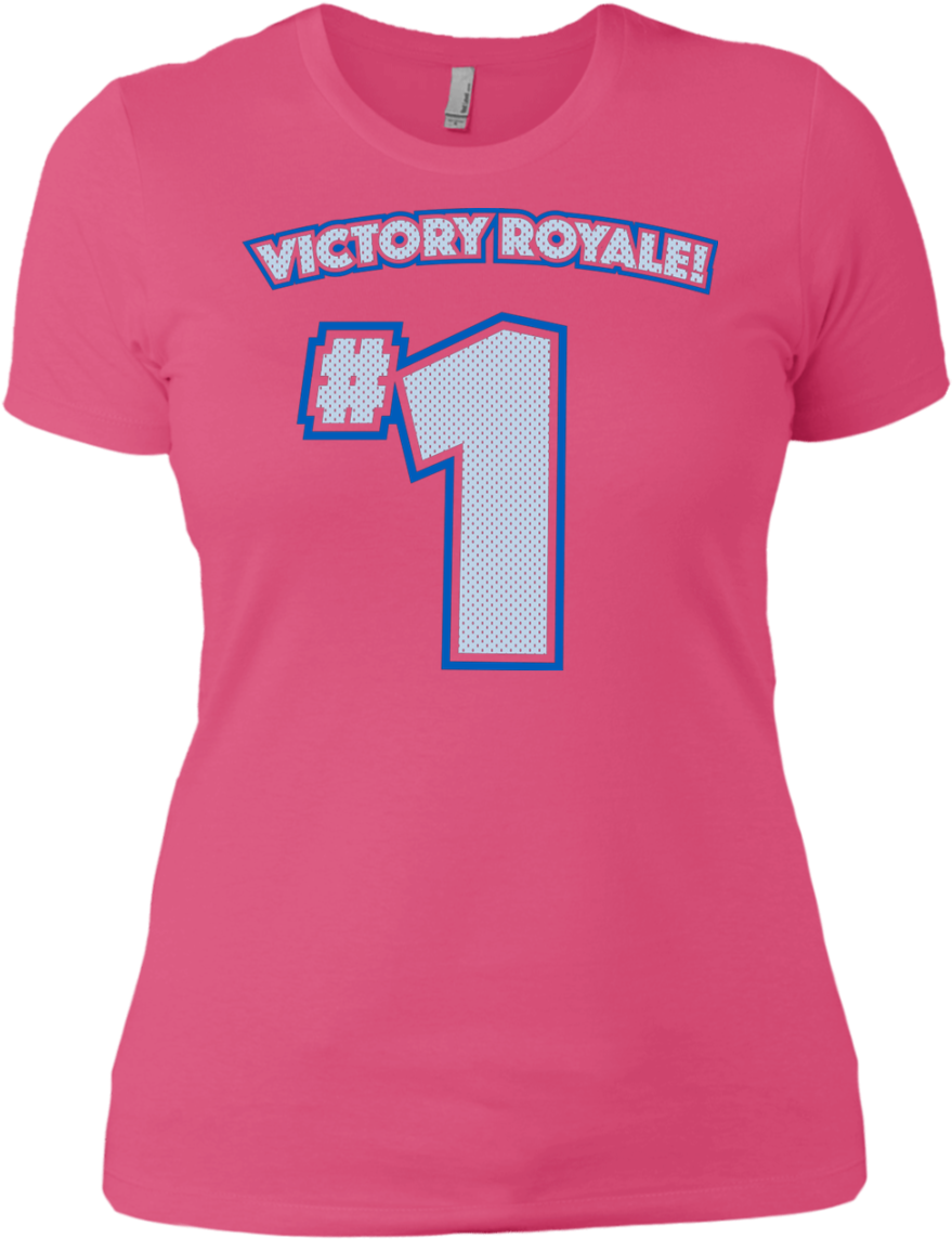 Victory Royale Number One Pink Tshirt PNG