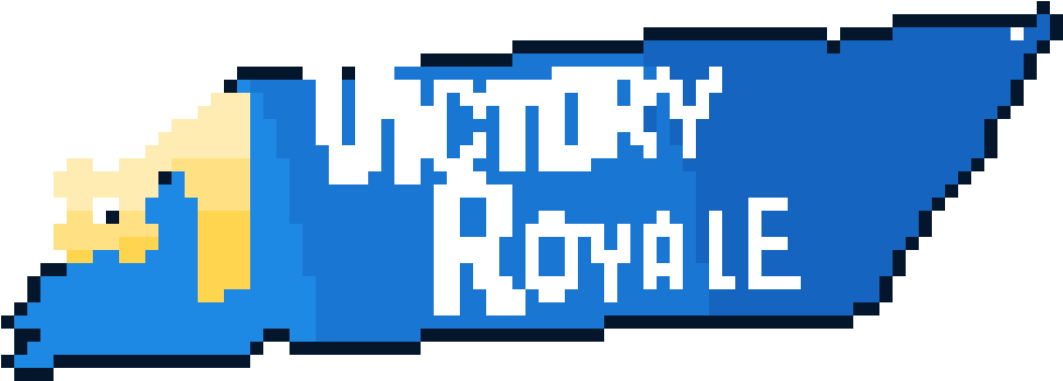 Victory Royale Pixel Art Banner PNG
