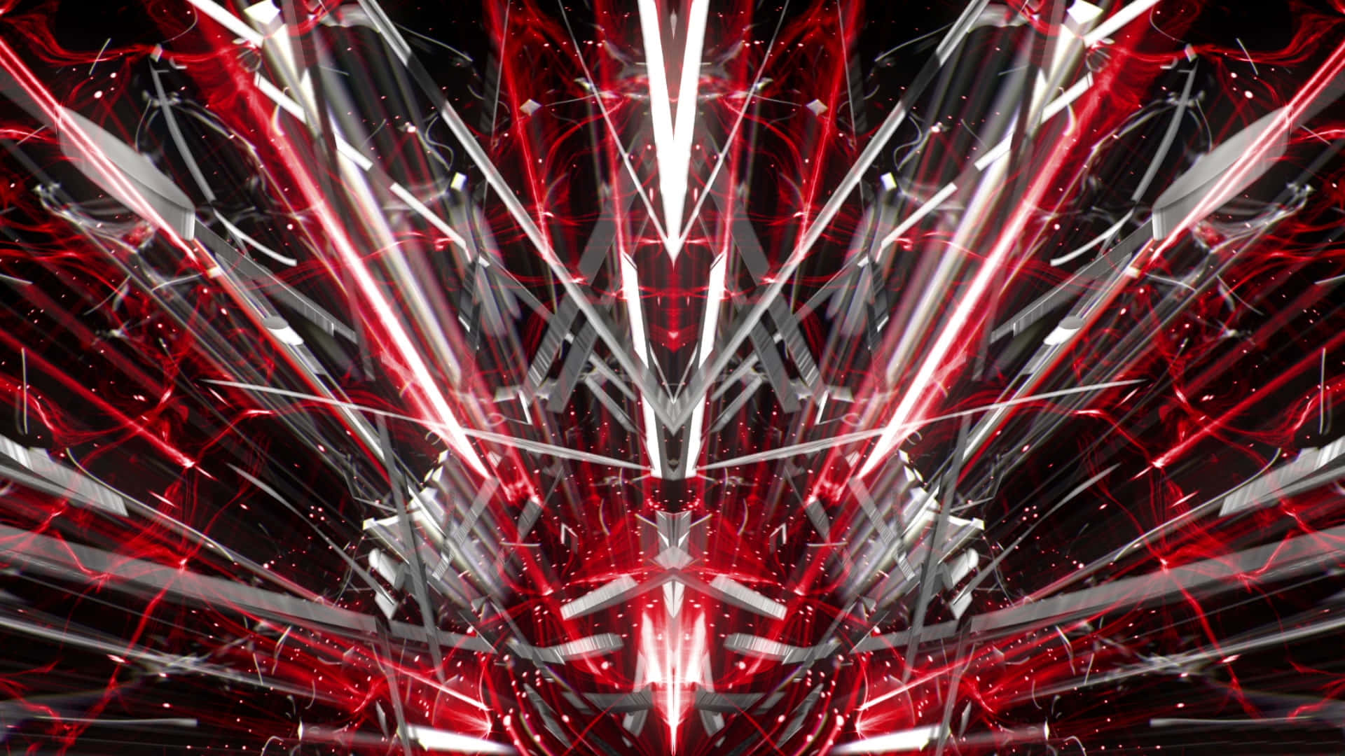 a red and white abstract art design Wallpaper