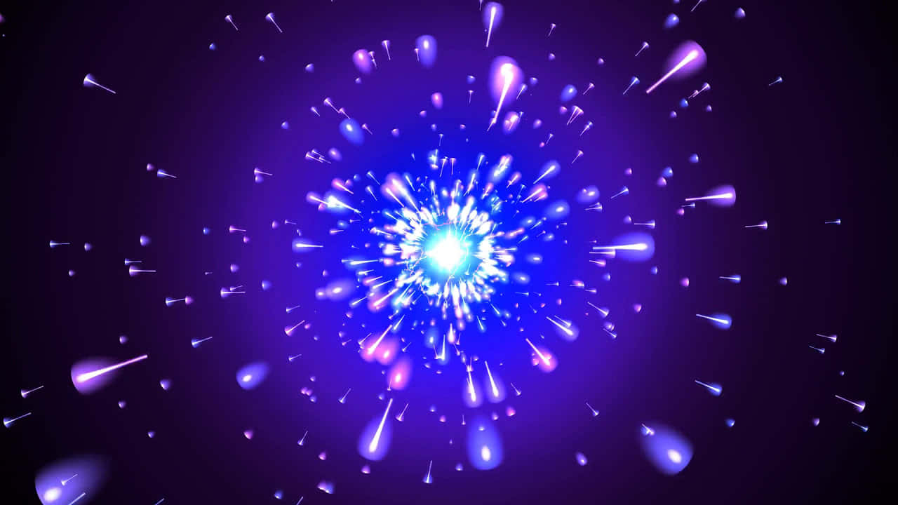 a blue and purple explosion with a blue light Wallpaper