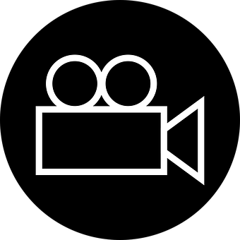 Video Camera Icon Black Background PNG