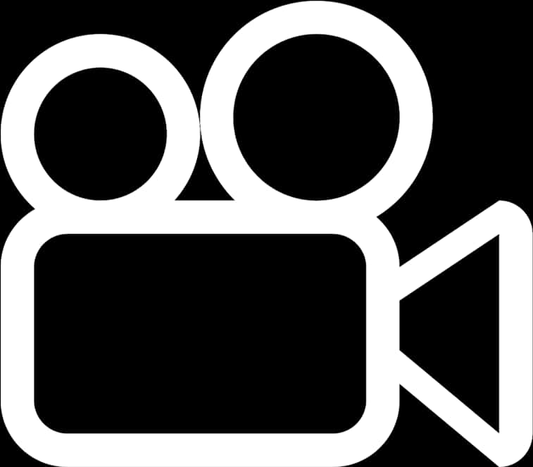 Video Camera Icon Blackand White PNG