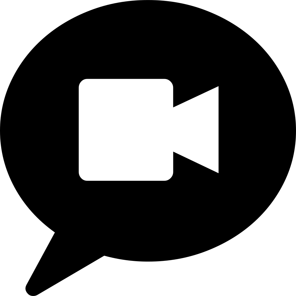 Video Chat Icon Black Background PNG