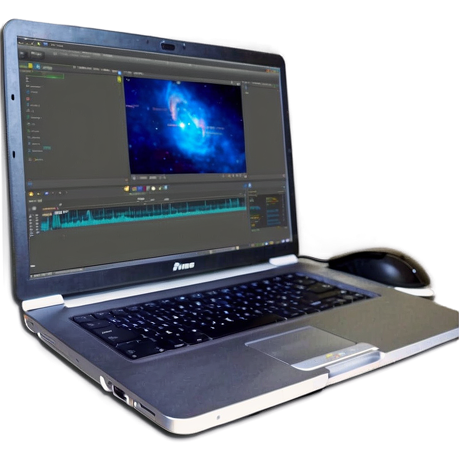 Video Editing Laptop Setup Png Fli PNG