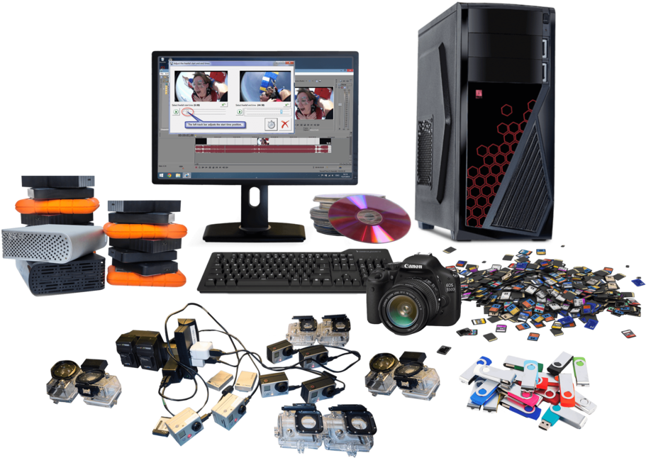 Video Editing Workstationand Accessories PNG