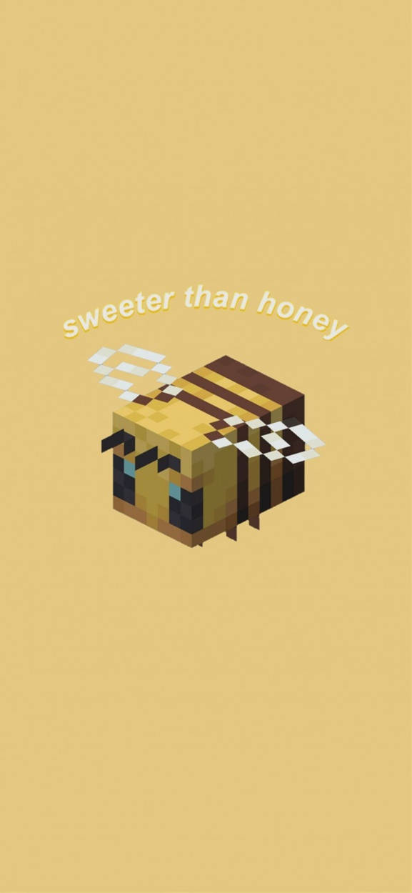 Video Game Bee Mob Minecraft Iphone Wallpaper