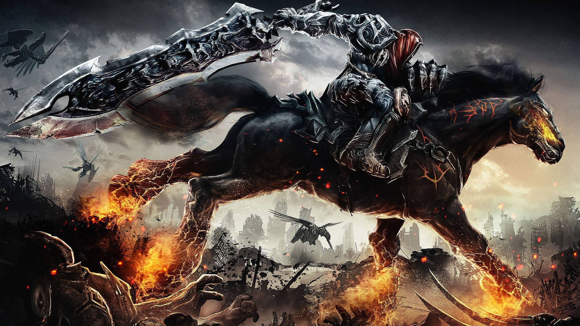 Video Game Darksiders Characters War And Ruin Wallpaper