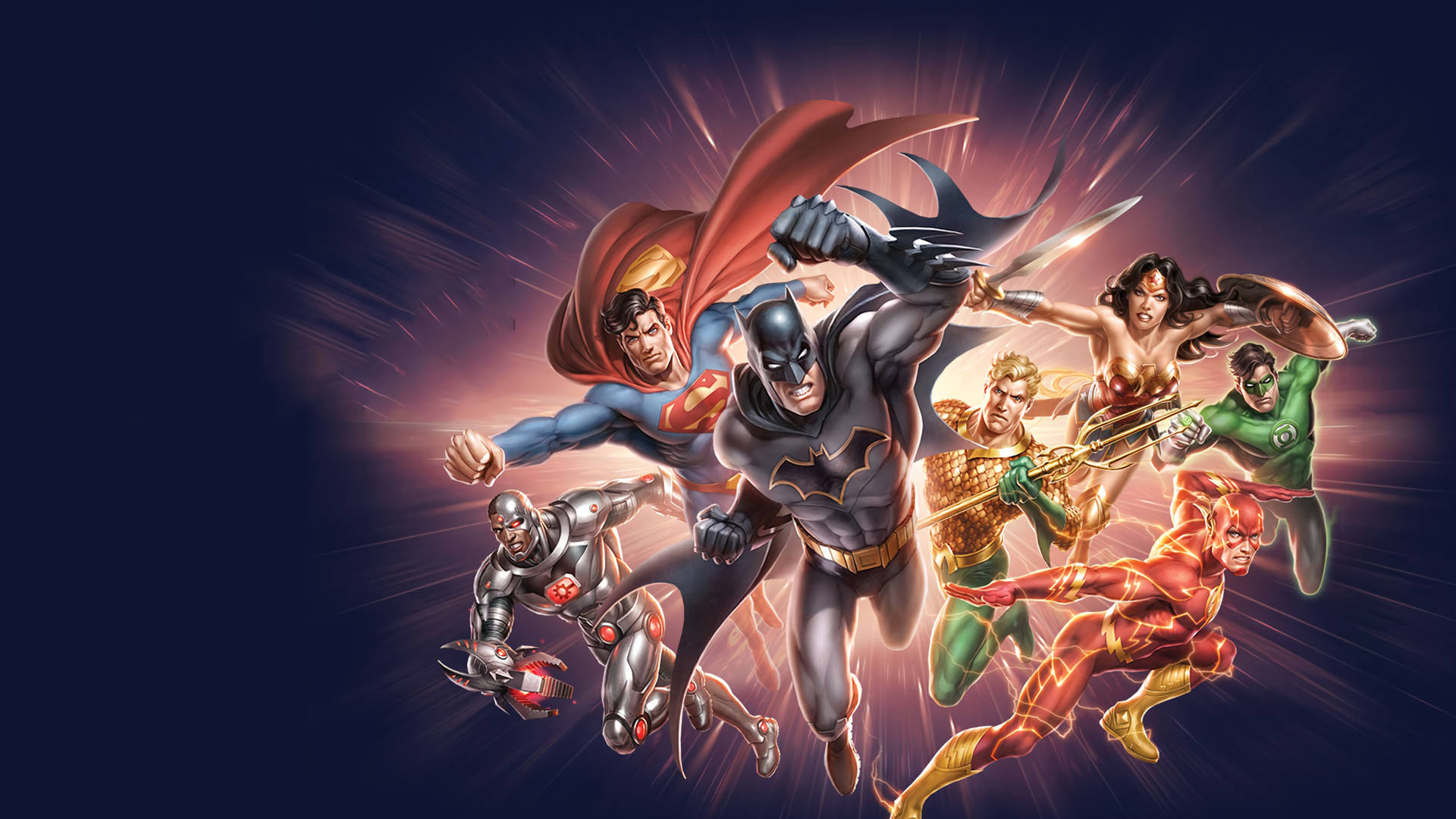 Jogode Vídeo Dc Universe Online Super-heróis Animados. Papel de Parede