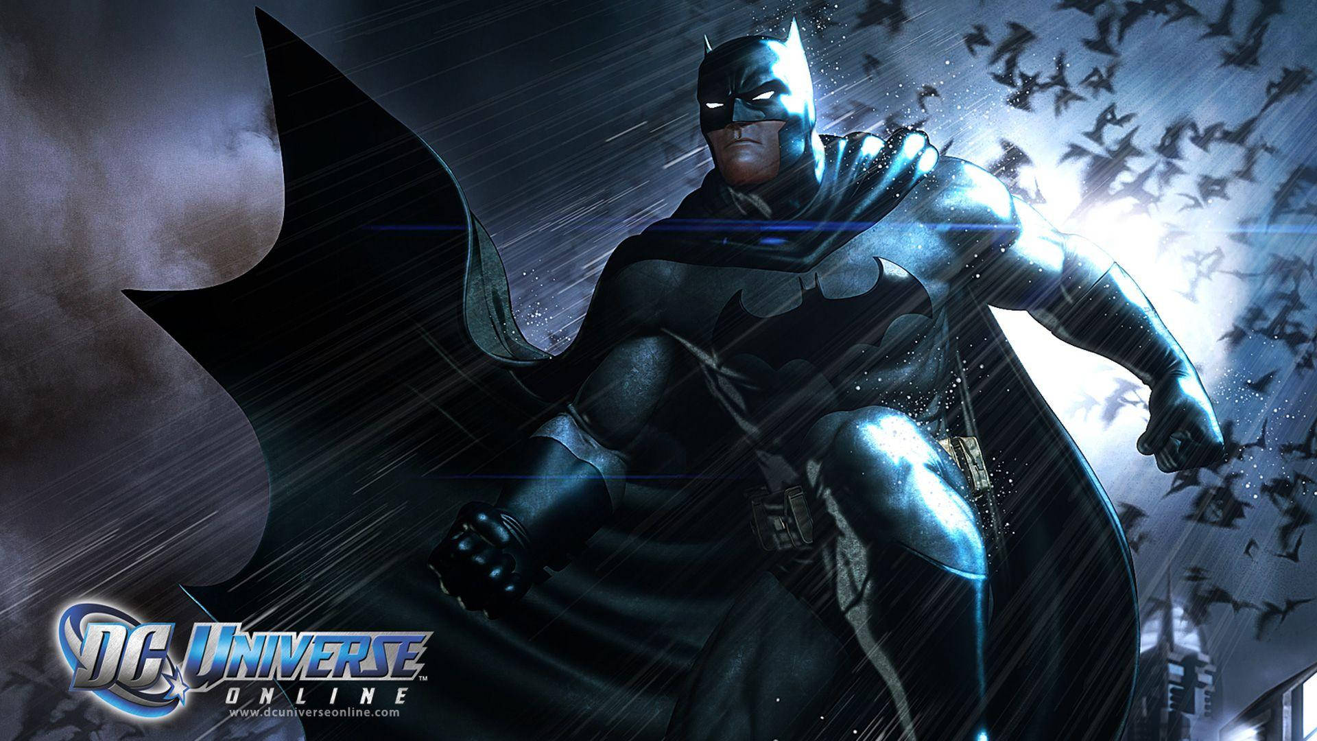 Illustrazionedel Personaggio Batman Del Videogioco Dc Universe Online Sfondo