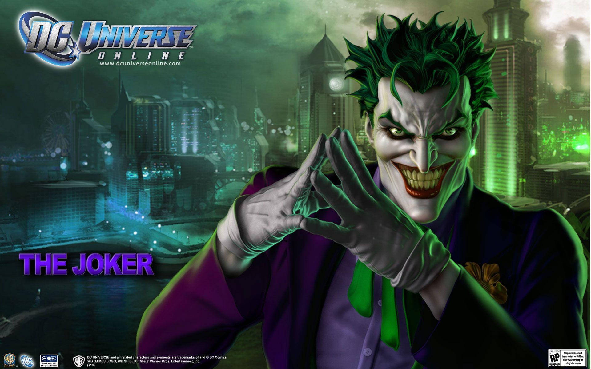 Video Game Dc Universe Online The Joker Poster Wallpaper