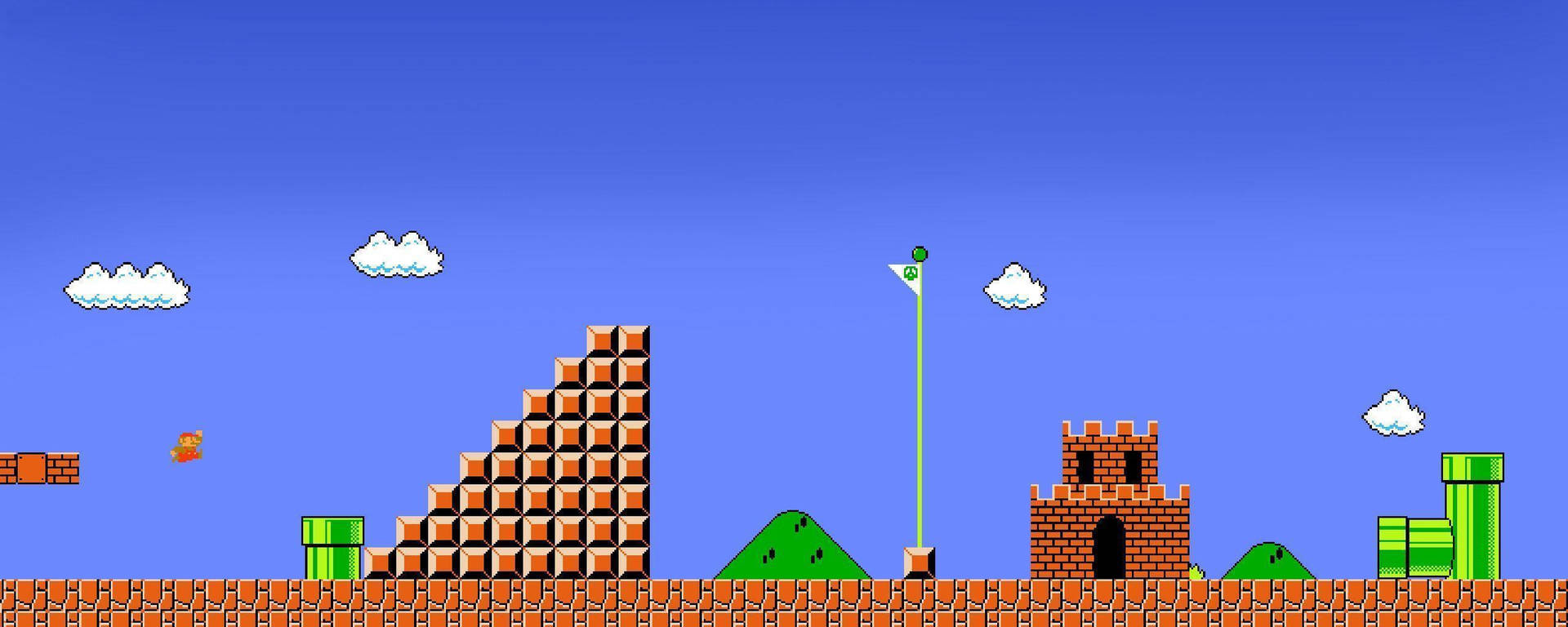 Video Game Interface Of Super Mario Bros Wallpaper