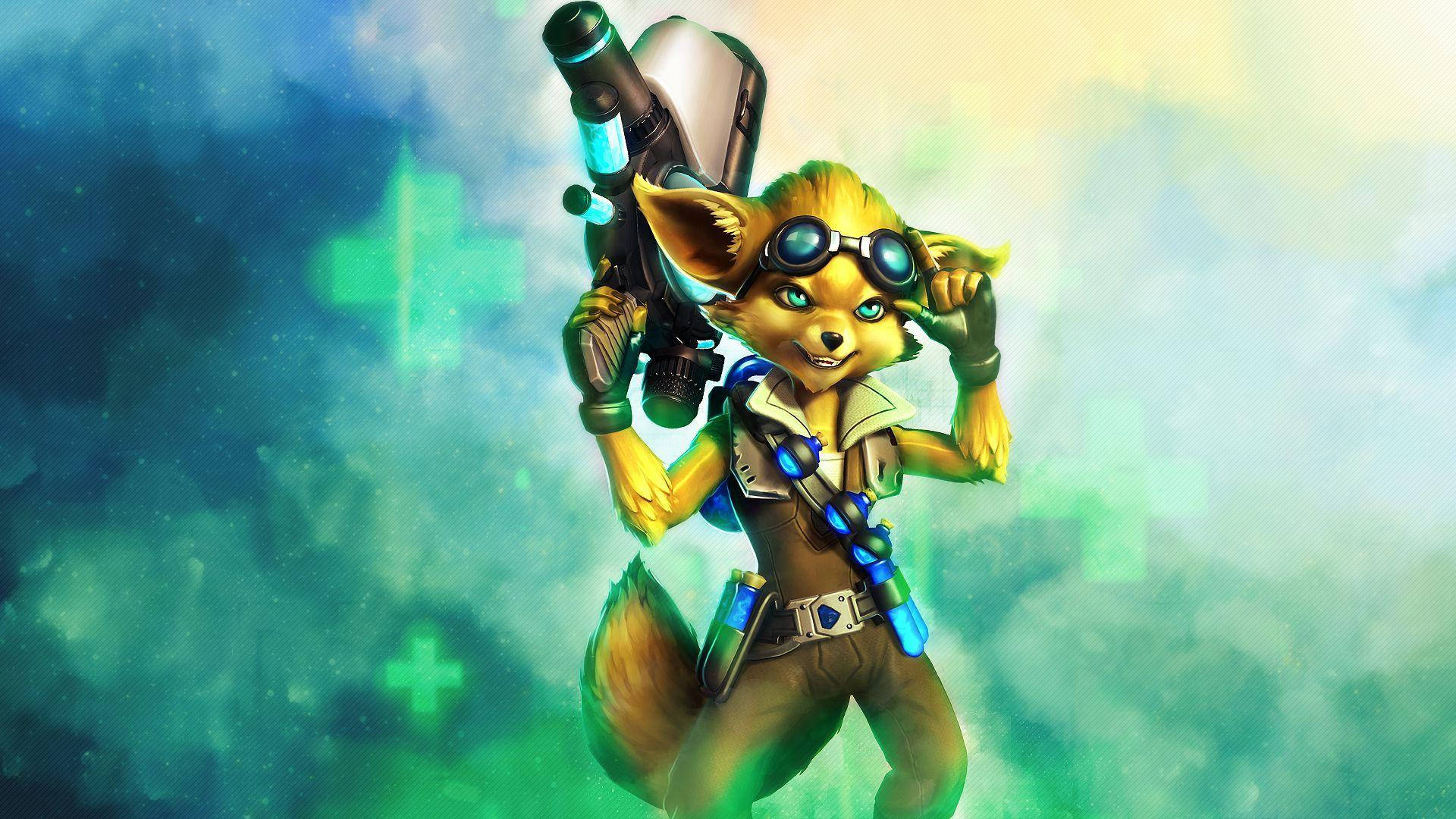 Video Game Paladins Champion Pip Posing With Launcher Wallpaper