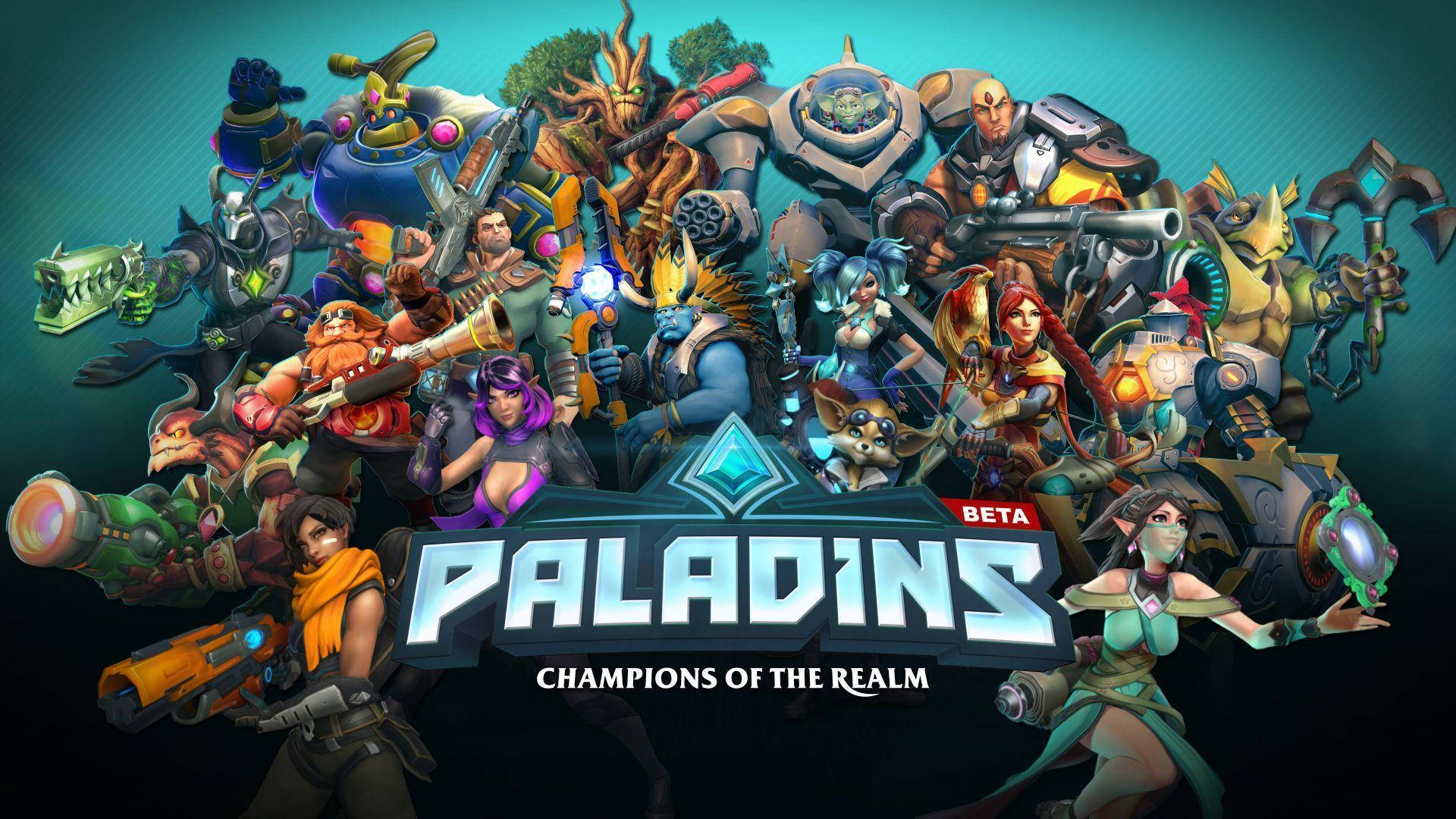 Video Game Paladins Champions Of The Realm Poster Wallpaper