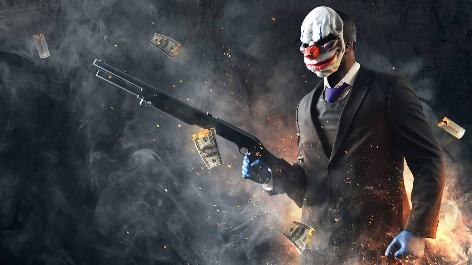 Video Game Payday 2 Chains Carrying Gun Wallpaper