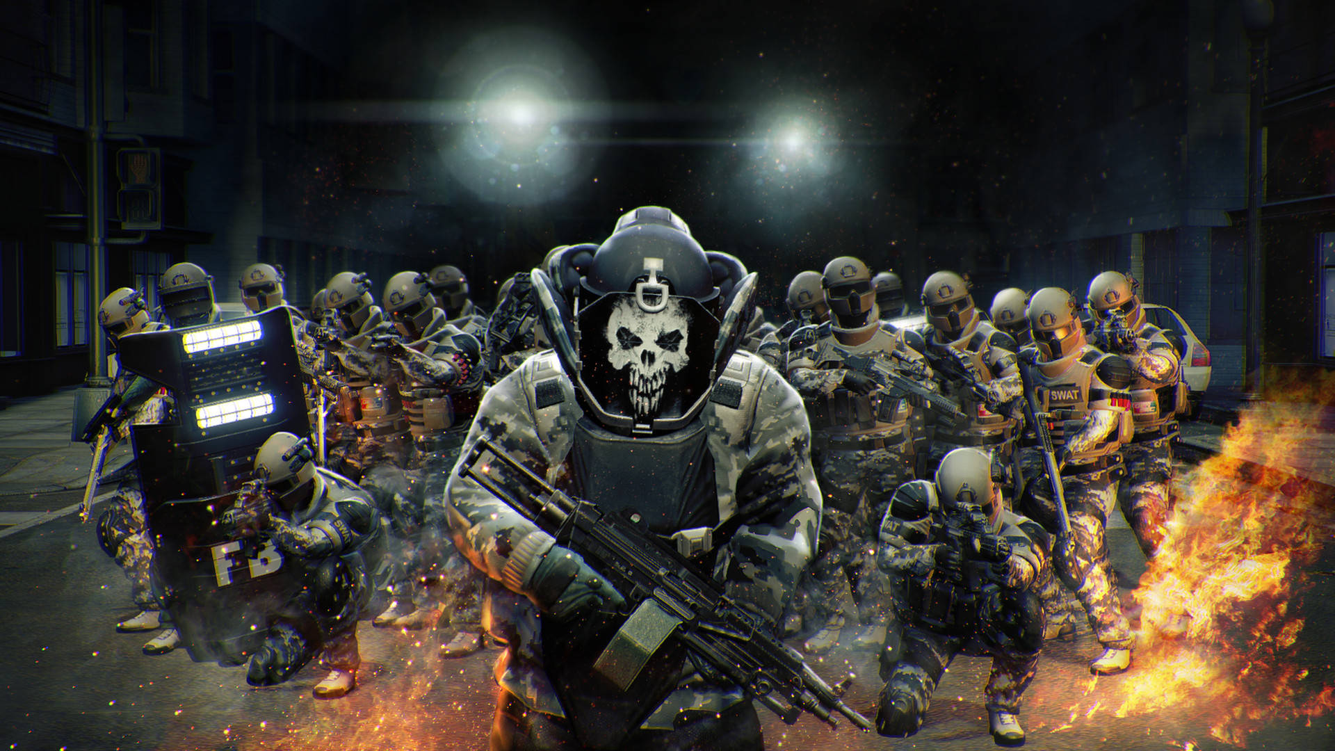 Video Game Payday 2 Skulldozer SWAT Team Wallpaper